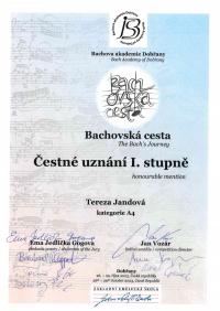 Diplom Terezy Jandové
